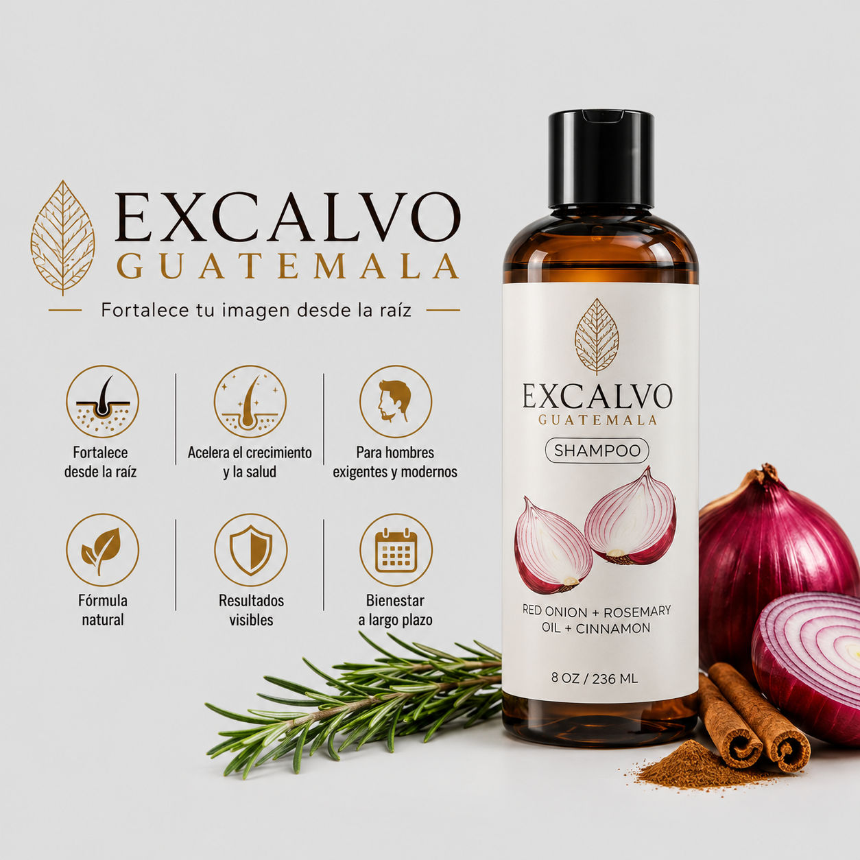 EXCALVO SHAMPOO - SHAMPOO PARA ESTIMULAR EL CRECIMIENTO Y MINIMIZAR LA CAÍDA